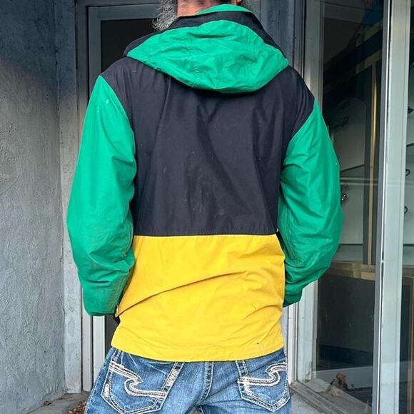 Vintage Y2K Bonfire Snowboard Jacket Men’s Medium Green Black 10K Waterproof - Picture 6 of 8